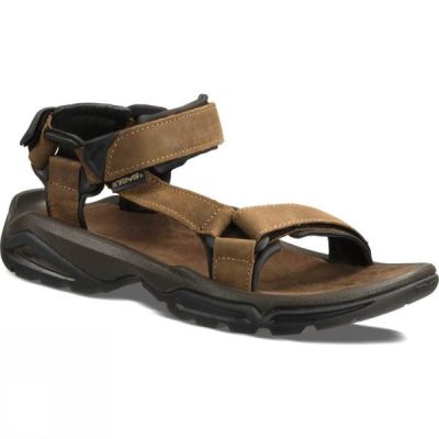 Sandalias Teva Terra Fi 4 Leather Hombre - Marrones - Chile RAD972604